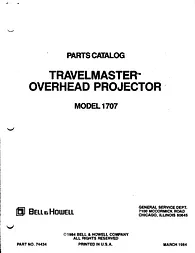 Bell+Howell 1707 Parts Catalog