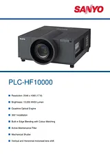 Sanyo PLC-HF10000L Merkblatt