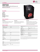 LG OM7550 Spezifikationenblatt