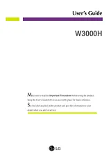 LG W3000H-BN Owner's Manual