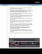 Sony CDX-GT440U Guida Specifiche