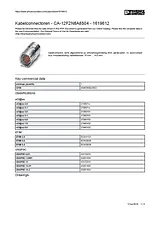 Phoenix Contact CA-12F2N8A8504 Silver 1619612 Техническая Спецификация