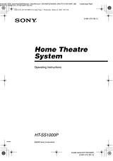 Sony HTSS1000P. Manual Do Utilizador