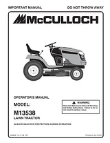 McCulloch 422800 Manual Do Utilizador