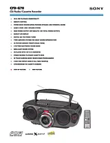Sony CFD-G70 Guide De Spécification