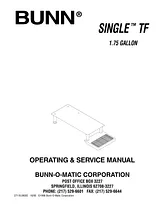 Bunn Single TF Manual Do Utilizador