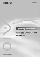 Sony PCWA-C100 User Manual