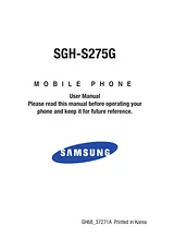 Samsung S275G Manual Do Utilizador