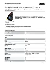Phoenix Contact Surge protection device TT-SLKK5/ 48DC 2794916 2794916 Data Sheet