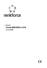 Renkforce LED PAR stage spotlight No. of LEDs: 6 RDM PAR 6 x 10 W LV-PF0610RDM Manual Do Utilizador