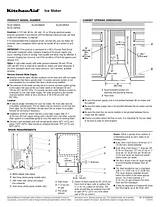 KitchenAid 18-Inch Width Drop-Down Door Architect® Series II Ilustrações Dimensionais