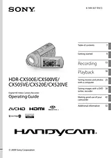 Sony CX500VE Benutzerhandbuch