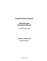 Toshiba PORTG A600 ユーザーズマニュアル