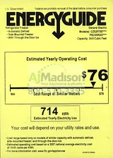 GE CZS25TSESS Guide De L’Énergie
