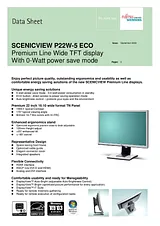Fujitsu SCENICVIEW P22W-5 ECO S26361-K1253-V150 전단
