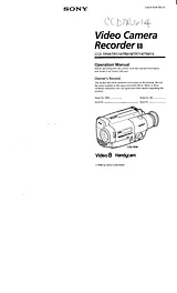Sony CCD-TR99 Manuale