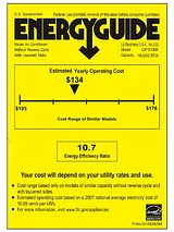 LG LW1812ER Energy Guide