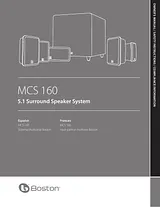 Boston Acoustics MCS 160 Manual Do Utilizador