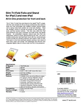 V7 Slim Tri-Fold Folio TA37ORG-2N Dépliant