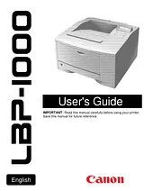 Canon LBP-1000 User Guide
