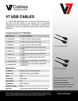 V7 USB 2.0 Device Cable V7-USBAMINIB-06 Folheto