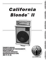 SWR california blonde ii Mode D'Emploi