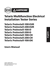 Beha Amprobe Telaris ProInstall-100-DVDE-tester 4373971 Справочник Пользователя