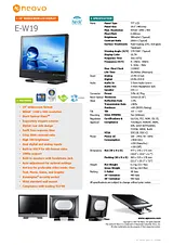 AG Neovo LCD Display E-W19 Black EW190011E0100 Prospecto