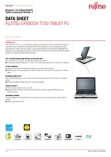 Fujitsu LifeBook T730 VFY:T7300MF071DE Fiche De Données