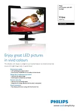 Philips LCD monitor with LED backlight 196V3LSB5 196V3LSB5/00 Dépliant