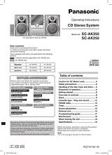 Panasonic SC-AK350 User Manual