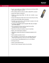 Sony ICD-SX750D Guide De Spécification