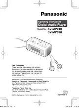 Panasonic SV-MP010 Справочник Пользователя