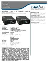 Add-On Computer Peripherals (ACP) 100Base-TX(RJ45) to 100Base-FX(ST), 1310nm ADD-FMCPD-FX-ST Листовка