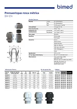 Bimed Cable gland PG16 Polyamide Black (RAL 9005) BS-25 50 pc(s) BS-25 Data Sheet
