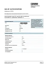 Phoenix Contact Sensor/Actuator cable SAC-4P- 5,0-PVC/M12FR BK 1527728 1527728 Data Sheet