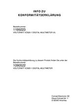 Voltcraft Digital-Multimeter, DMM, VC820-1 (ISO) Data Sheet