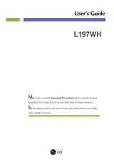 LG L197WH Инструкции Пользователя