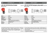 Conrad Emergency stop switch, 250 V/AC 5 A LAS1 LAS1-BY-22TSB DPST-NO, DPST-NC Recess diameter 16 mm LAS1-BY-22TSB Fiche De Données