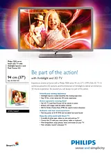 Philips Smart LED TV 37PFL7606T 37PFL7606T/12 Dépliant