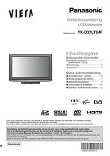 Panasonic TXD37LT84F Guide D’Installation Rapide