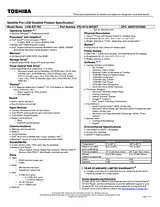 Toshiba l550-ez1702 Guide De Spécification