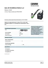 Phoenix Contact Sensor/Actuator cable SAC-3P-M12MR/0,6-PUR/A-1L-Z 1439340 1439340 Data Sheet