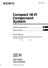Sony CMT-MD1 User Manual