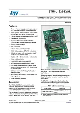 STMicroelectronics Evaluation board for STM8L151/152 line - with STM8L152C6 MCU STM8L1526-EVAL STM8L1526-EVAL 데이터 시트