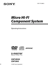 Sony CMT-DH30 User Manual