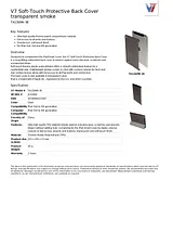 V7 Soft-Touch Protective Back Cover transparent smoke TA13SMK-3E Data Sheet