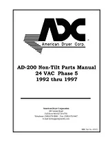 American Dryer Corp. AD-200 Manual Do Utilizador