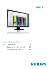 Philips LED monitor with Touch Control 246EL2SB 246EL2SB/00 User Manual