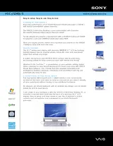 Sony VGC-JS240J Guide De Spécification